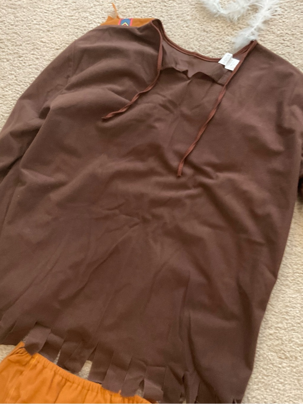 Men's Brown and Tan Straight-Leg Costume Pants and Top - Picture 6 of 8